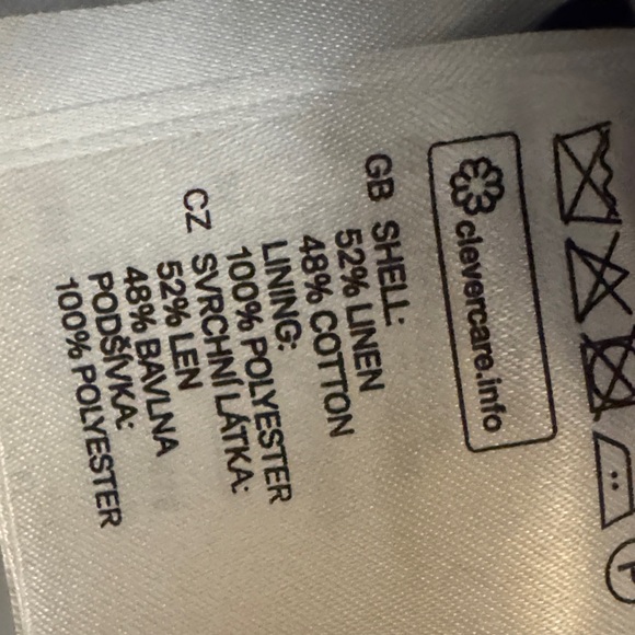 H&M Elegant Navy Blazer Linen Cotton Bkend never worn! NWOT - Picture 4 of 5